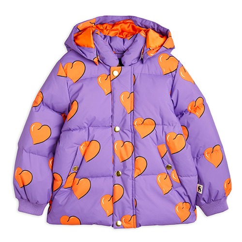 [minirodini] Hearts puffer jacket - Purple