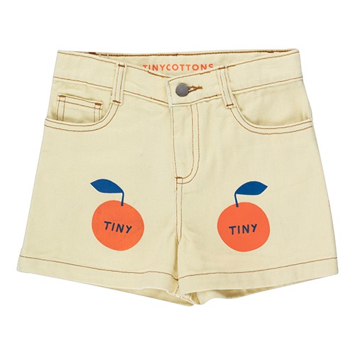 [tinycottons] TINY APPLE SHORT - pastel yellow